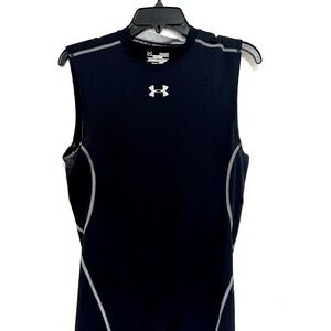 Under Armour Black Sleeveless Performance Tank with Gray Accents